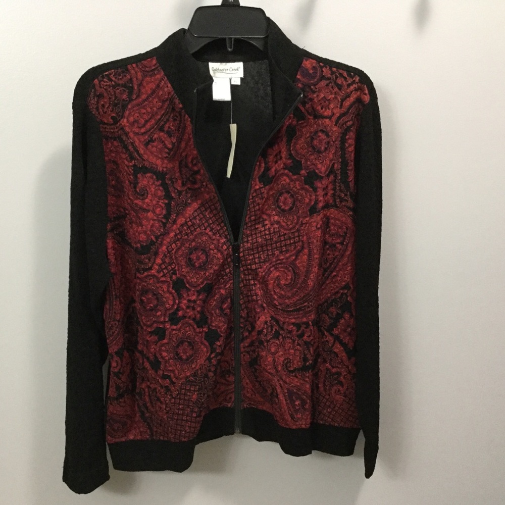 Red and Black Coldwater Creek jacket size PL